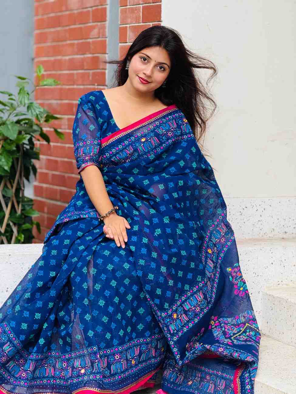 Bahari Color - Boutique Emboydari Saree 204