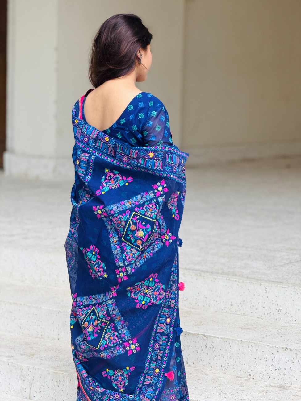 Bahari Color - Boutique Emboydari Saree 2043