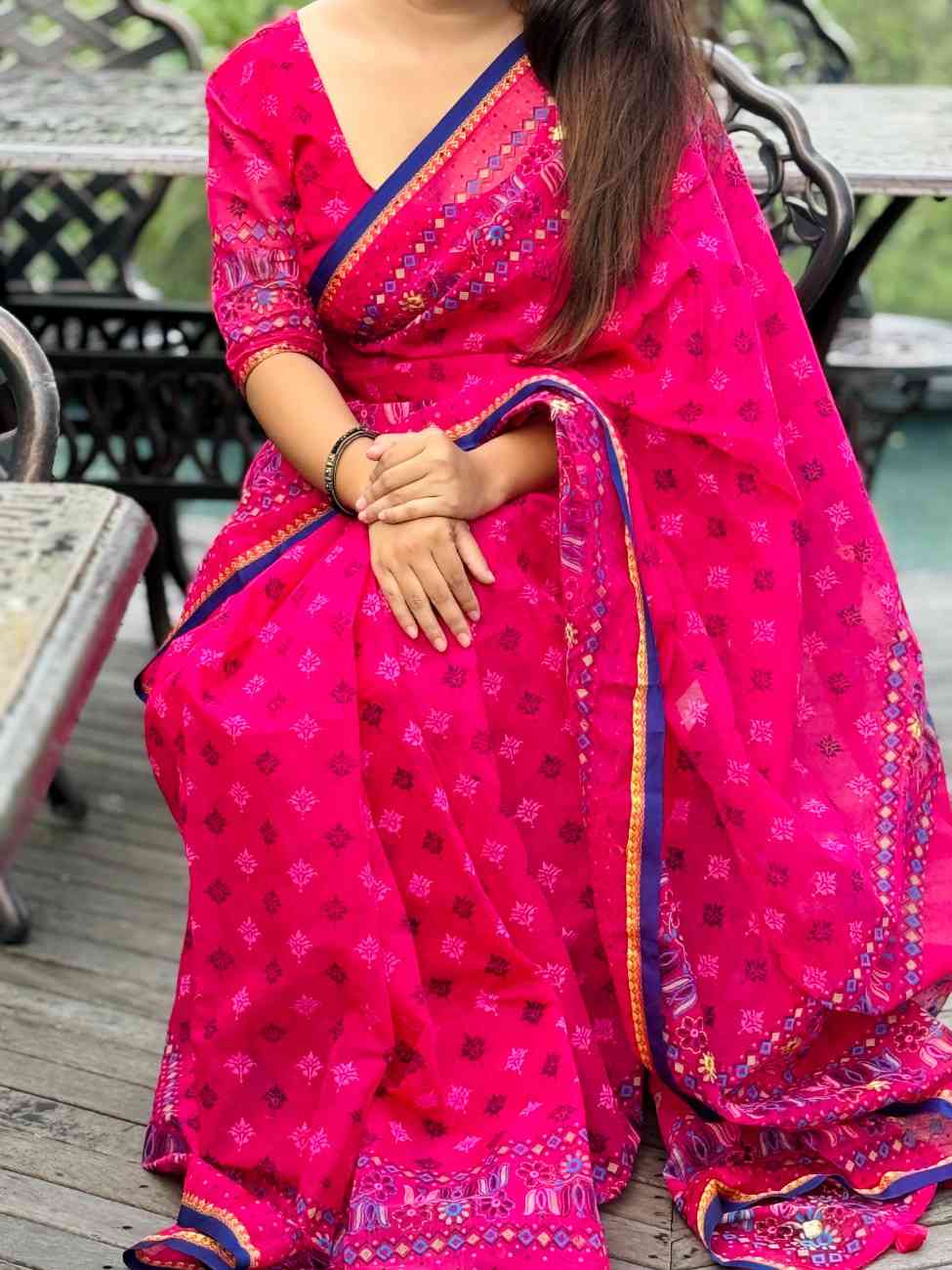 Bahari Color Emboidary Boutique Saree Code 2092
