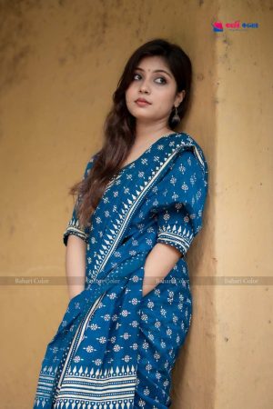 বাহারি প্রিমিয়াম কোটা কটন শাড়ি | কাঠ ব্লক প্রিন্টের অনন্য সৌন্দর্য! (Code-607)