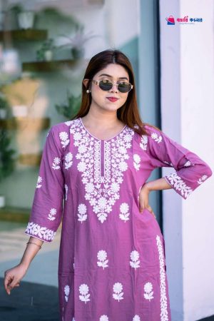 এক্সপোর্ট রয়েল লিলেন টু-পিস সেট – হালকা সফট, অল-ওভার এমব্রয়ডারি কাজ (DT01))