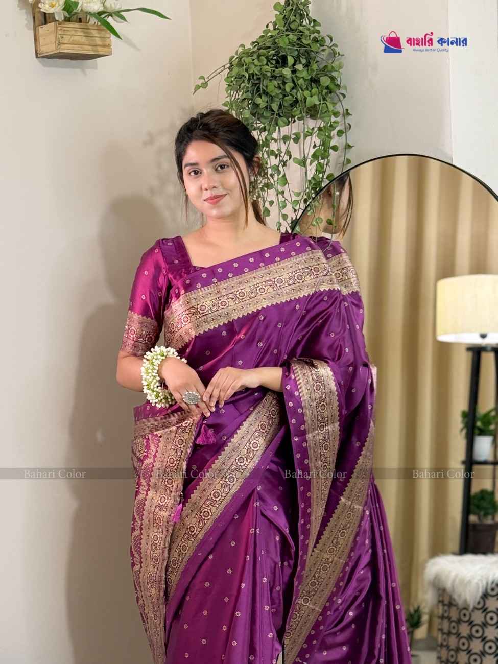 প্রিমিয়াম বাহারি সফট সিল্ক শাড়ি – জাপানি সেগমেন্ট (code-703)