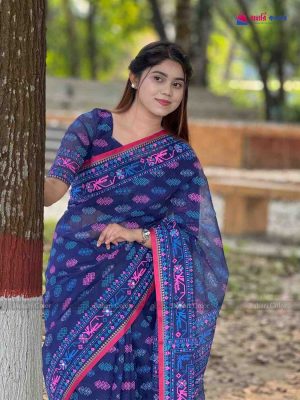 প্রিমিয়াম বুটিক শাড়ি, এম্বয়ডারী এবং সুতার কাজ করা সাথে রানিং ব্লাউস পিস থাকবে (Code PBS228)