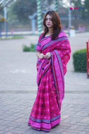 প্রিমিয়াম বুটিক শাড়ি, এম্বয়ডারী এবং সুতার কাজ করা সাথে রানিং ব্লাউস পিস থাকবে (Code PBS230) (Copy)